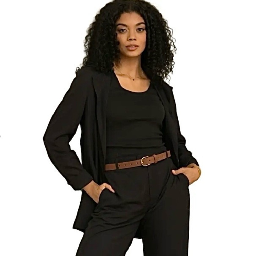 New Able Mara Ribbed Tank Size Medium Black